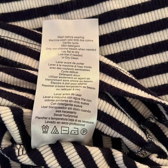 Motherhood Maternity Black and White Striped Dress Medium - Picture 8 of 8